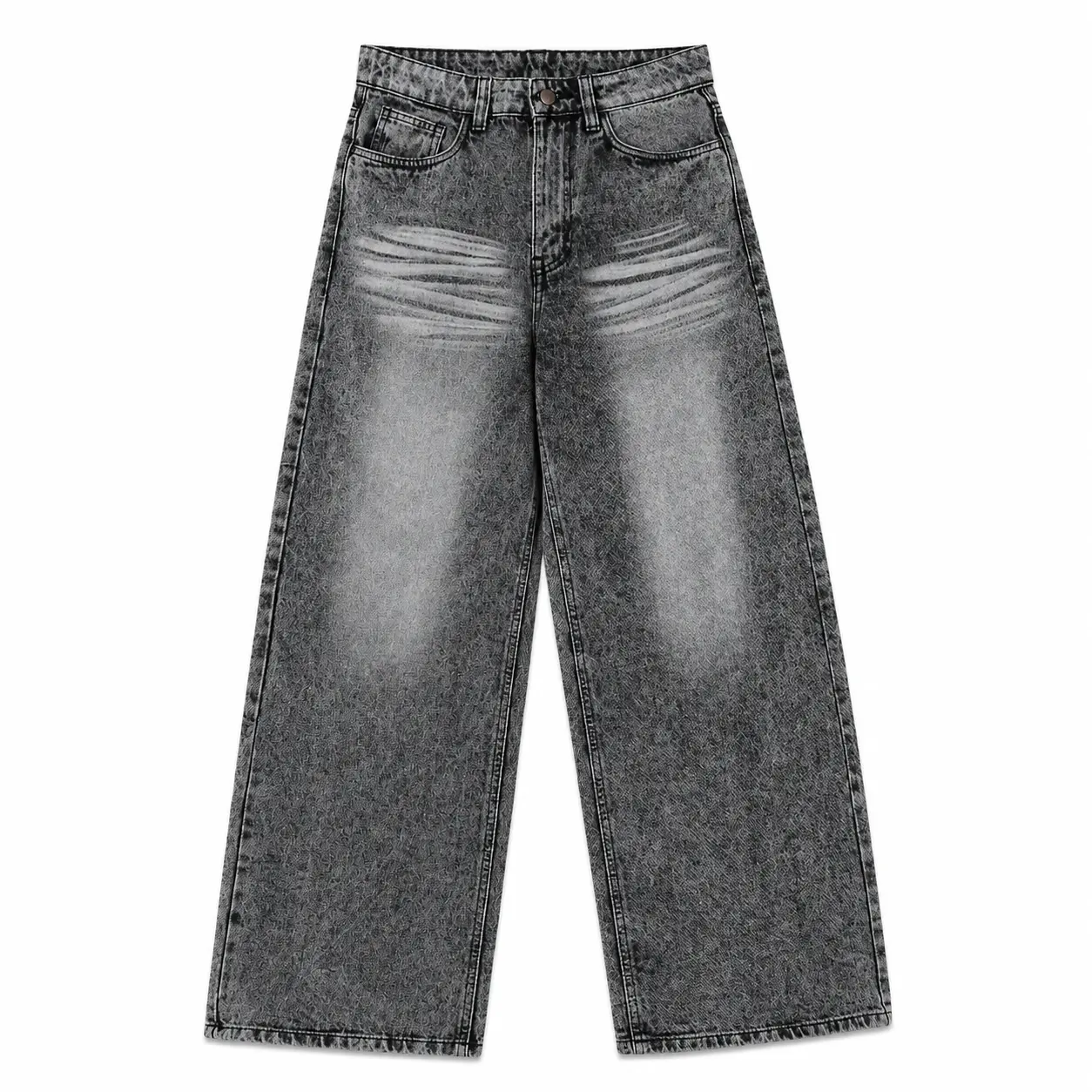Women’s Vintage Washed Wide Leg Denim Jeans