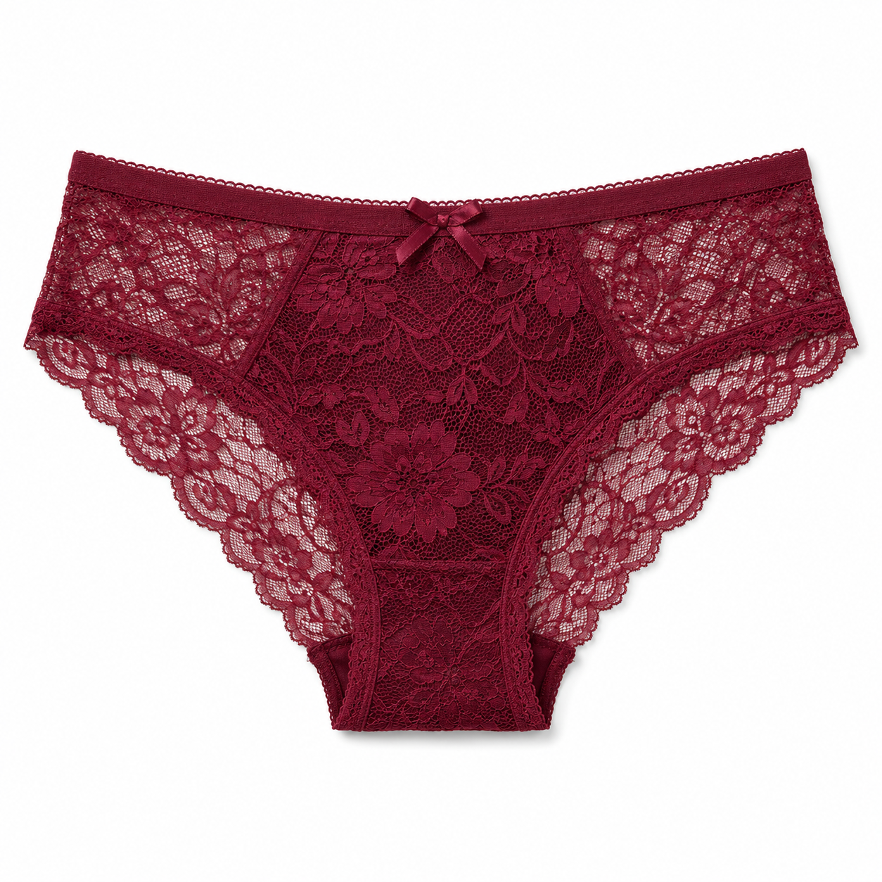 Burgundy Lace — Lace Panty