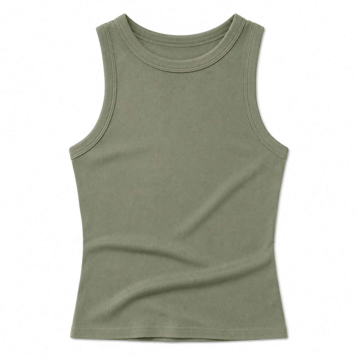 High Neck Fitted Tank Top