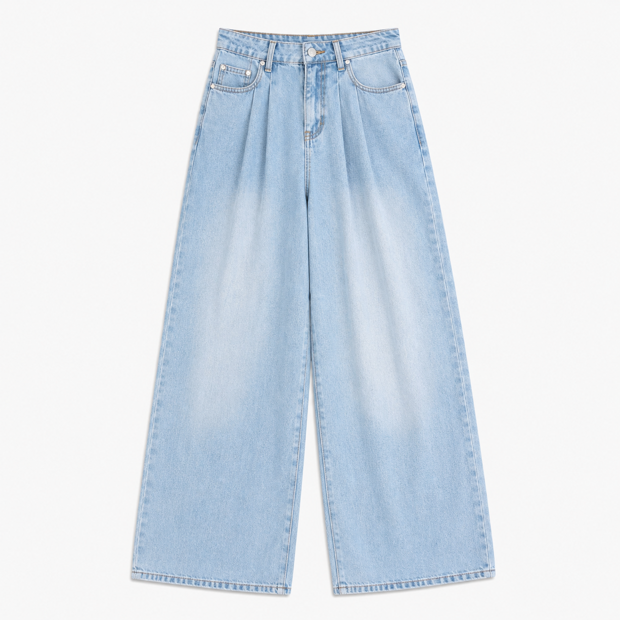 Women High Waist Wide Leg Stretch Jeans
