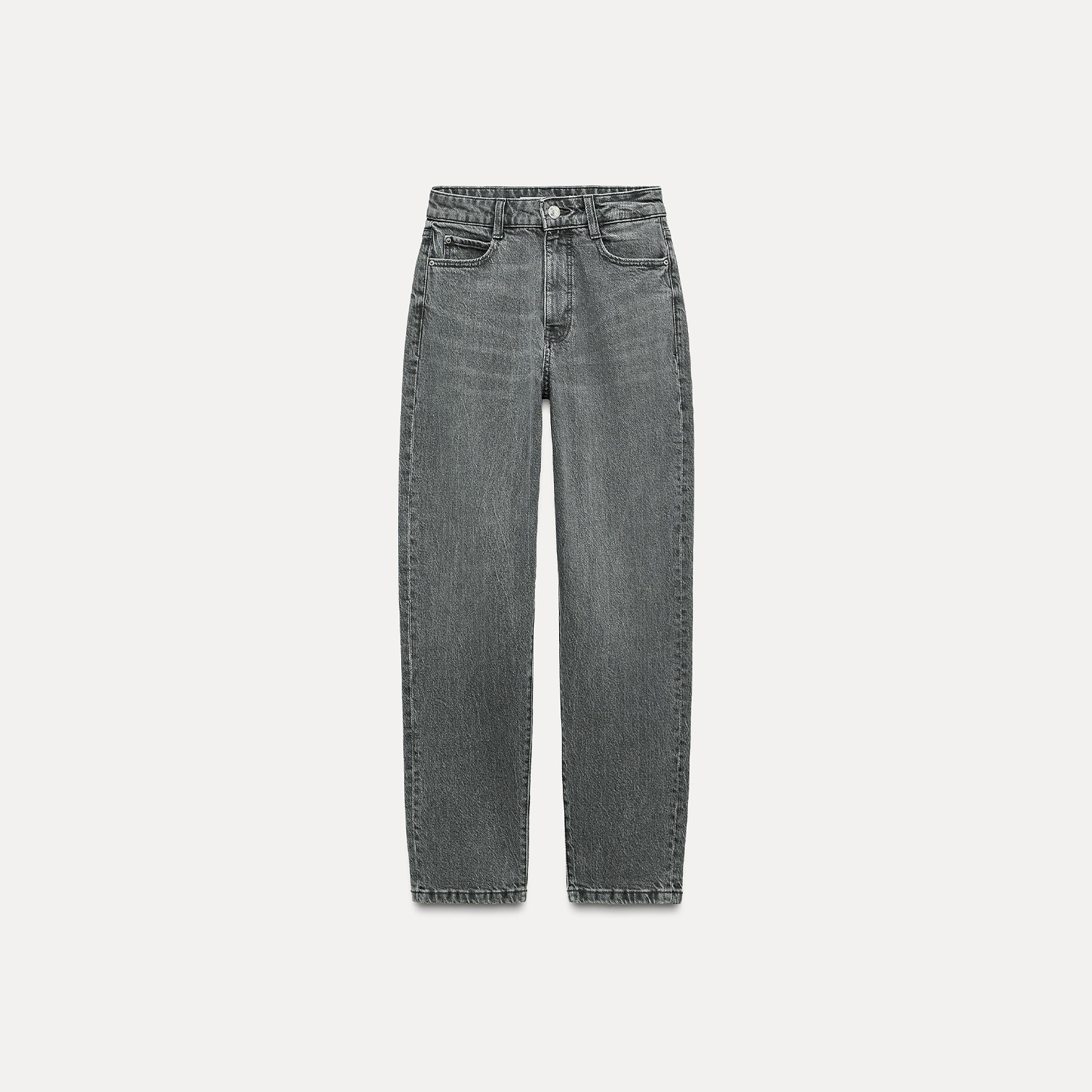 Ladies Mom Fit Jeans Grey