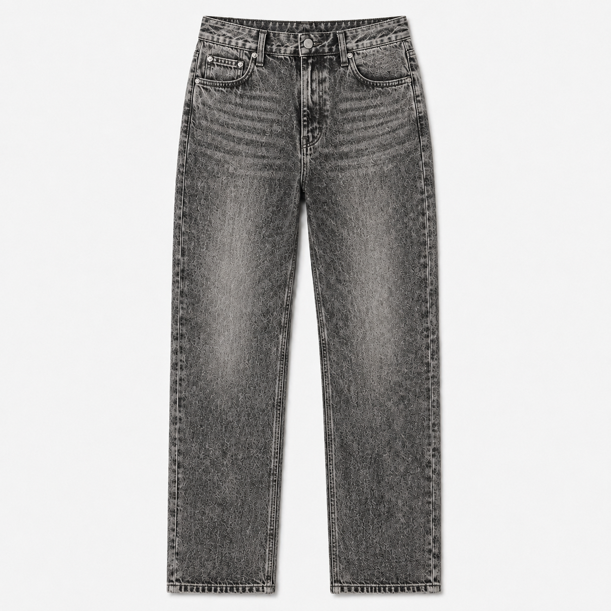 Women Runway Sculpted Straight Fit Denim Grey