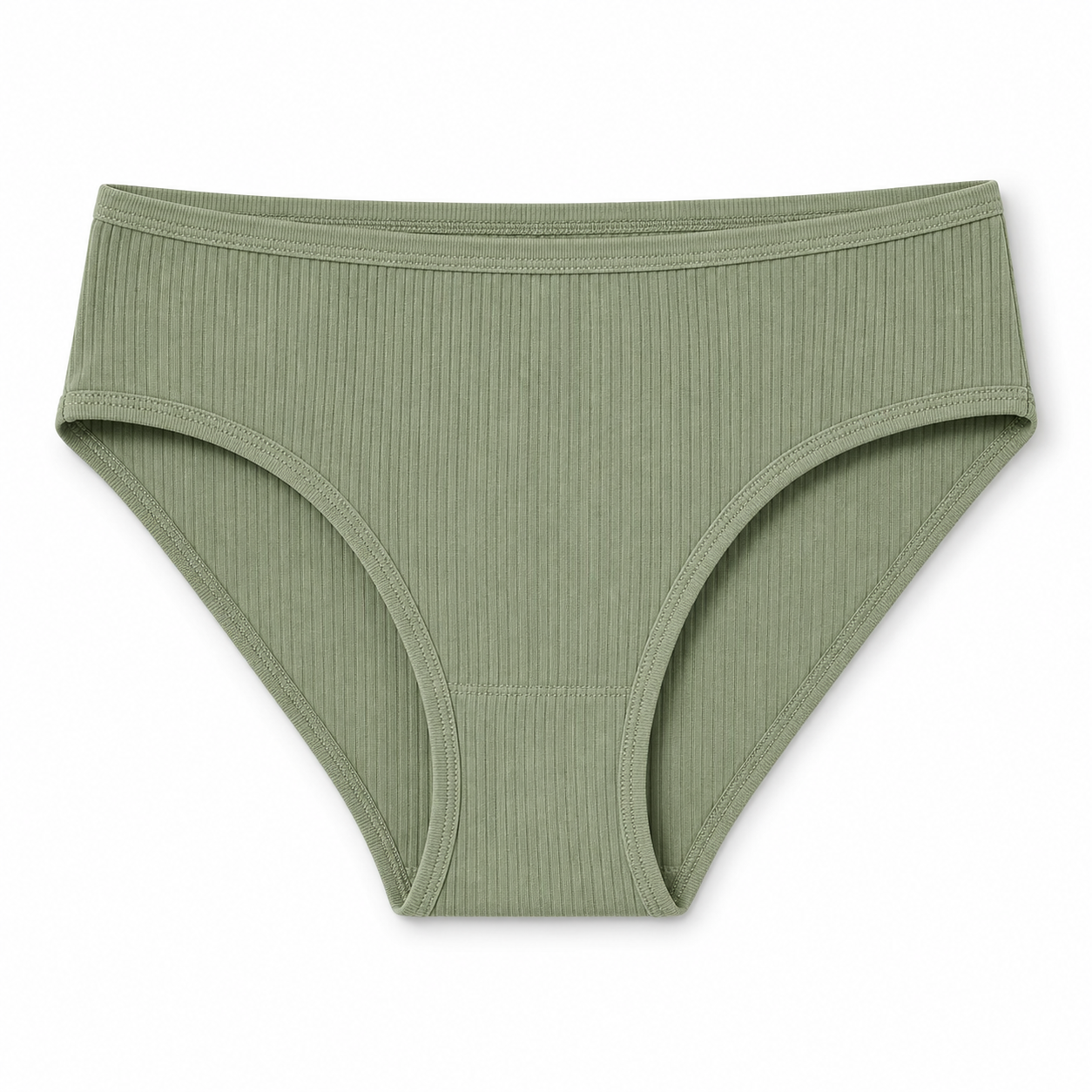 Sage Green — Ribbed Cotton Panty