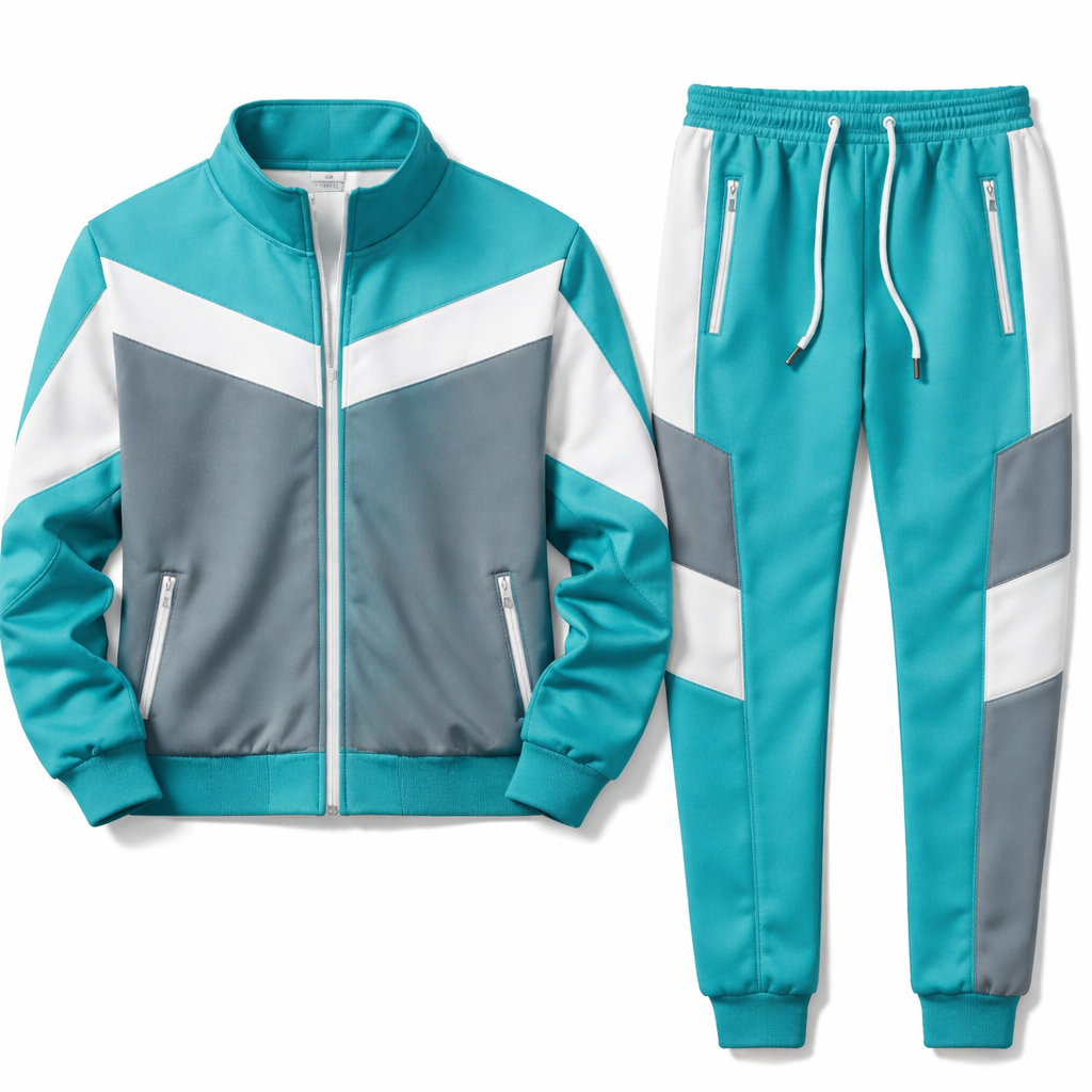 Men Track Sweat Jogging Suit 2 Piece