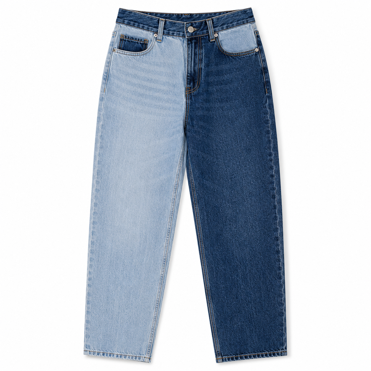 Women Two Tone Boyfriend Jeans
