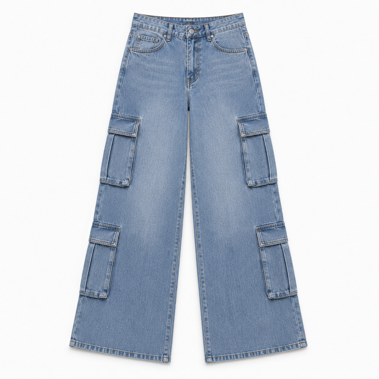 Women Wide Leg Cargo Jeans