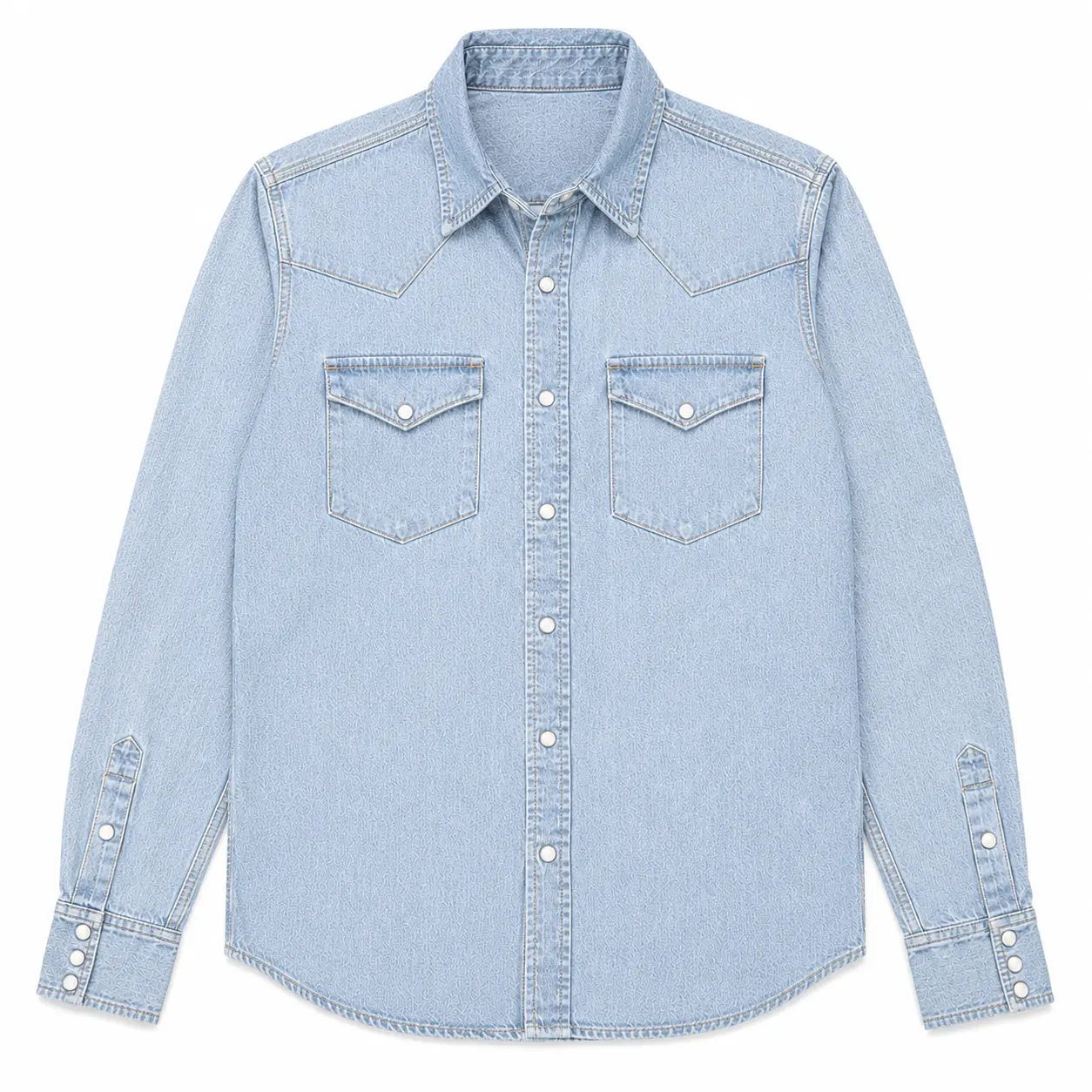Denim-Shirt-with-Snap-Buttons